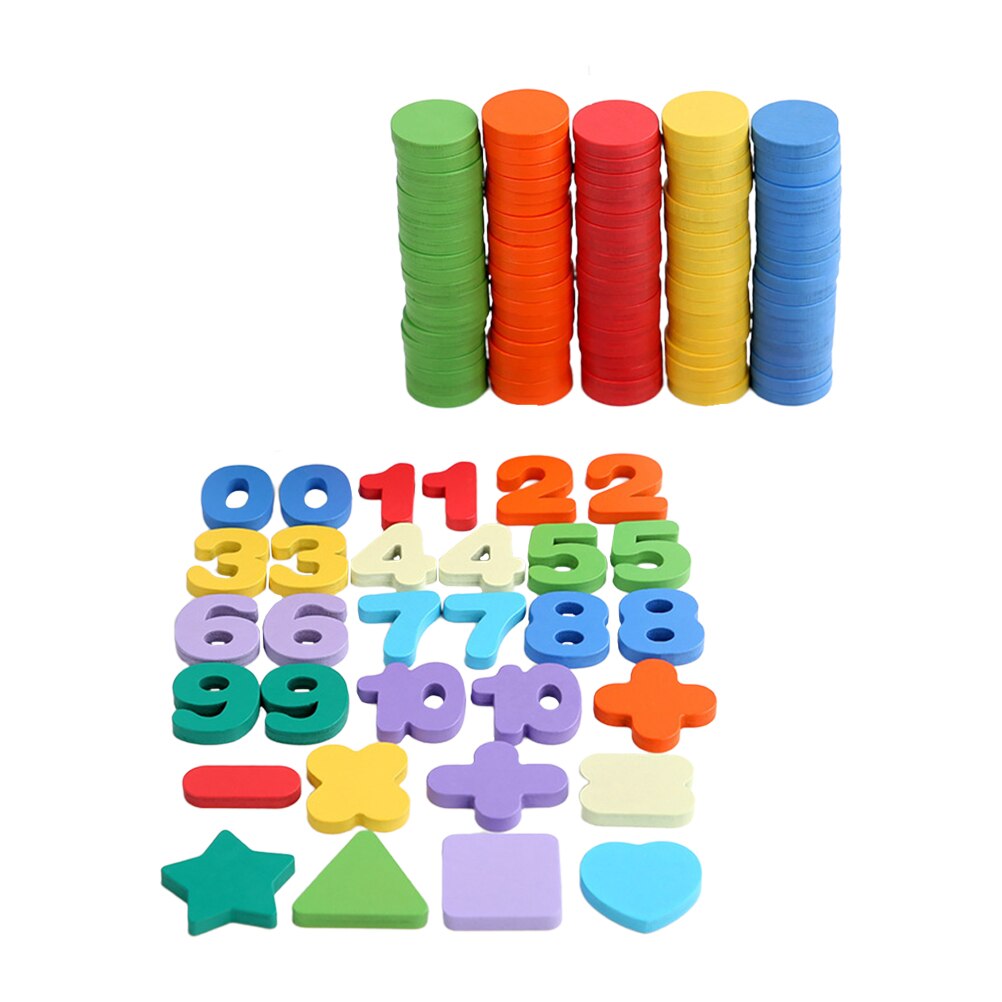 1 set runder rechenscheiben für kinder, intelligenzentwicklungsspielzeug für kinder: Default Title