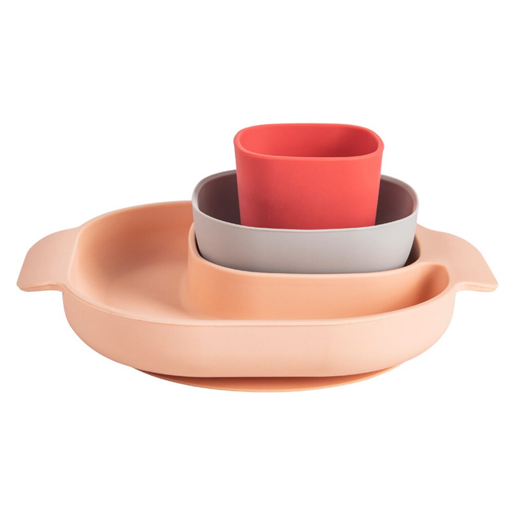 Hoge Siliconen Kom Platen Voor Baby 'S Kids Peuters Veilig Baby Plaat Baby Voedingssupplement Kom Uej