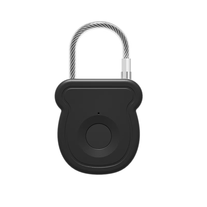 2025 Keyless USB Opladen Vingerafdruk Slot Smart Hangslot Deurslot 0.2sec Unlock Draagbare Anti-diefstal Hangslot: Black