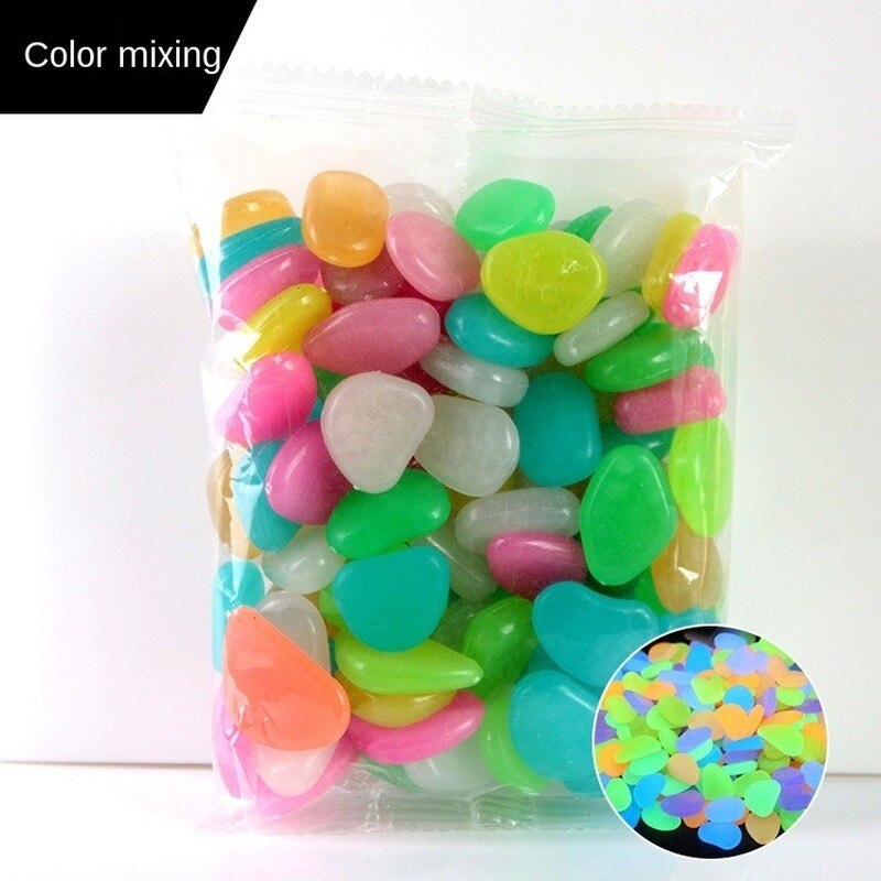 FANLUS 10/pcs Glow in the Dark Pebbles Glow Stones Rocks for Walkways Garden Path Patio Lawn Garden Yard Decor Luminous Stones: Mixed color