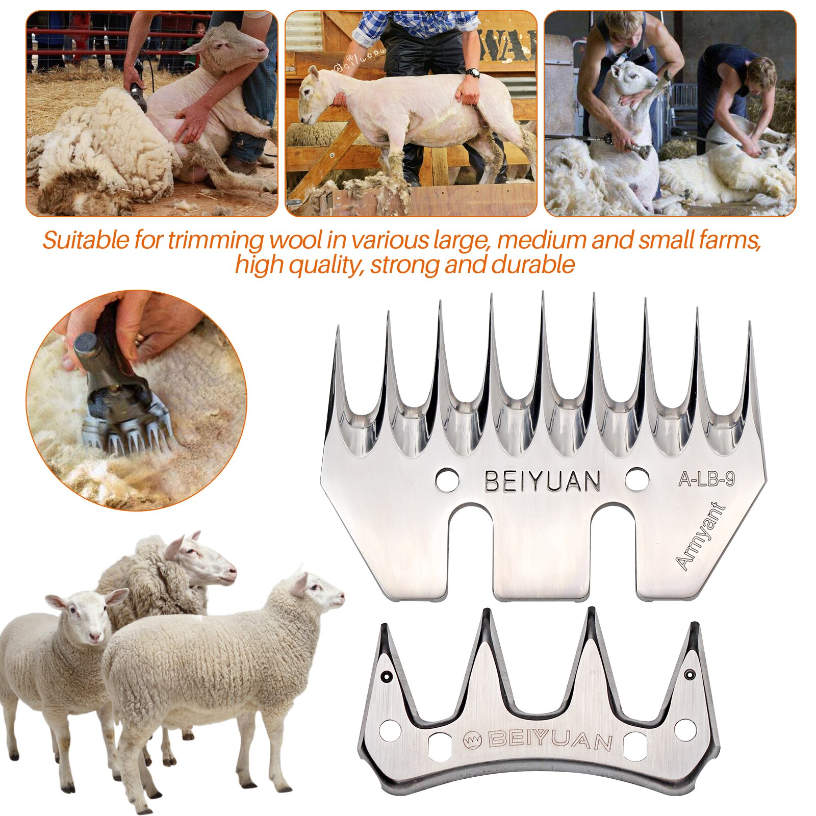 9 Teeth Blade Goats Sheep Shearing Clipper Shears Convex Comb Cutter For Sheep Clipper Shears Scissors