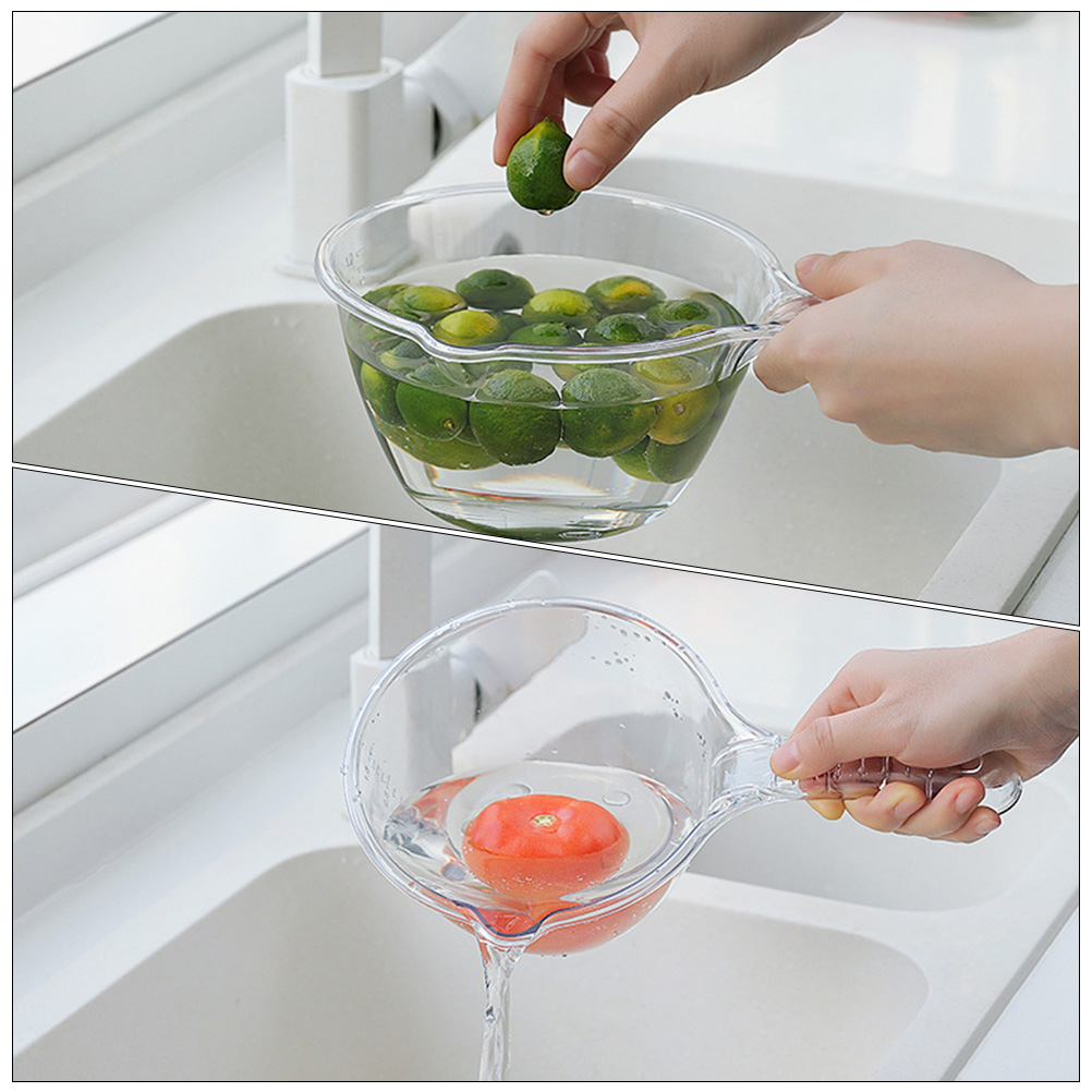 2Pcs Multipurpose Water Scoop Practical Kitchen Plastic Water Scoop for Home