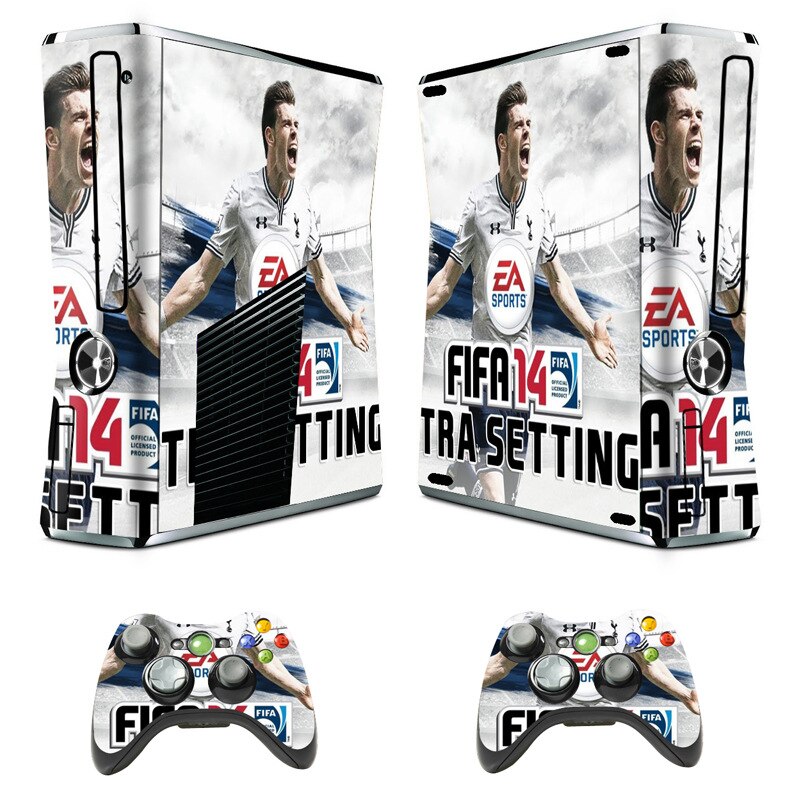 Ku er mei Xbox 360 Slim Console di Gioco Full Body Protettiva Film di Coppa Del Mondo di Gioco del Calcio di Adesivi Colorati