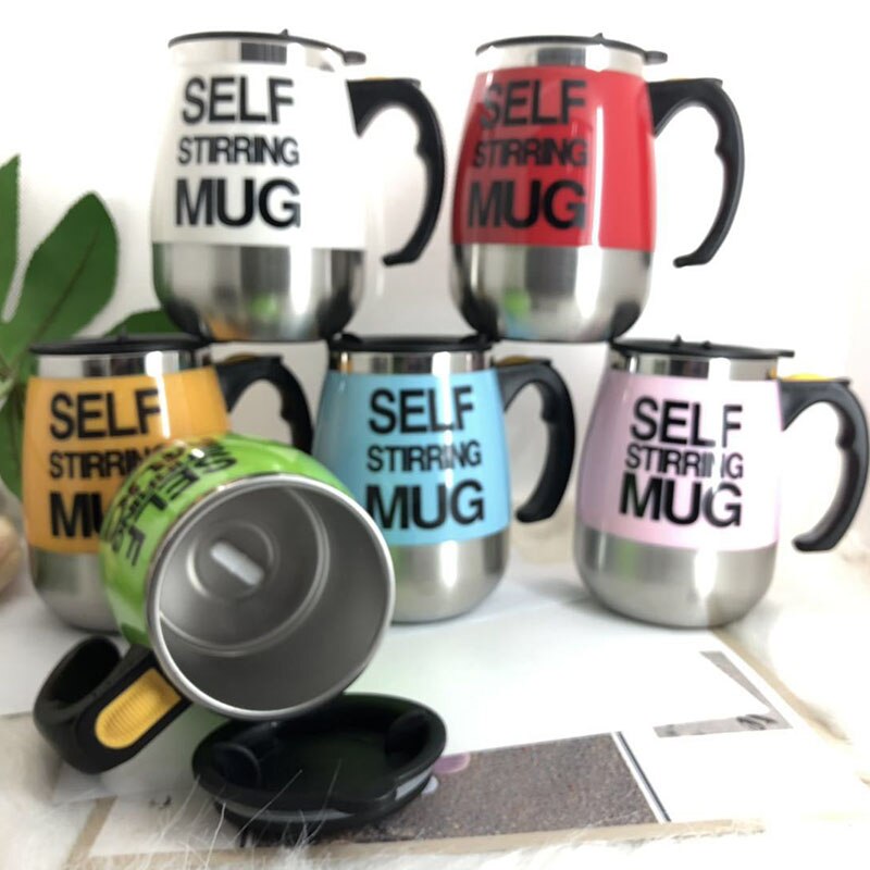 Tasse de agitation automatique de tasse isolée par Double de tasse thermique d'acier inoxydable de 450ml pour la force magnétique de tasse d'agitation d'individu de lait de café