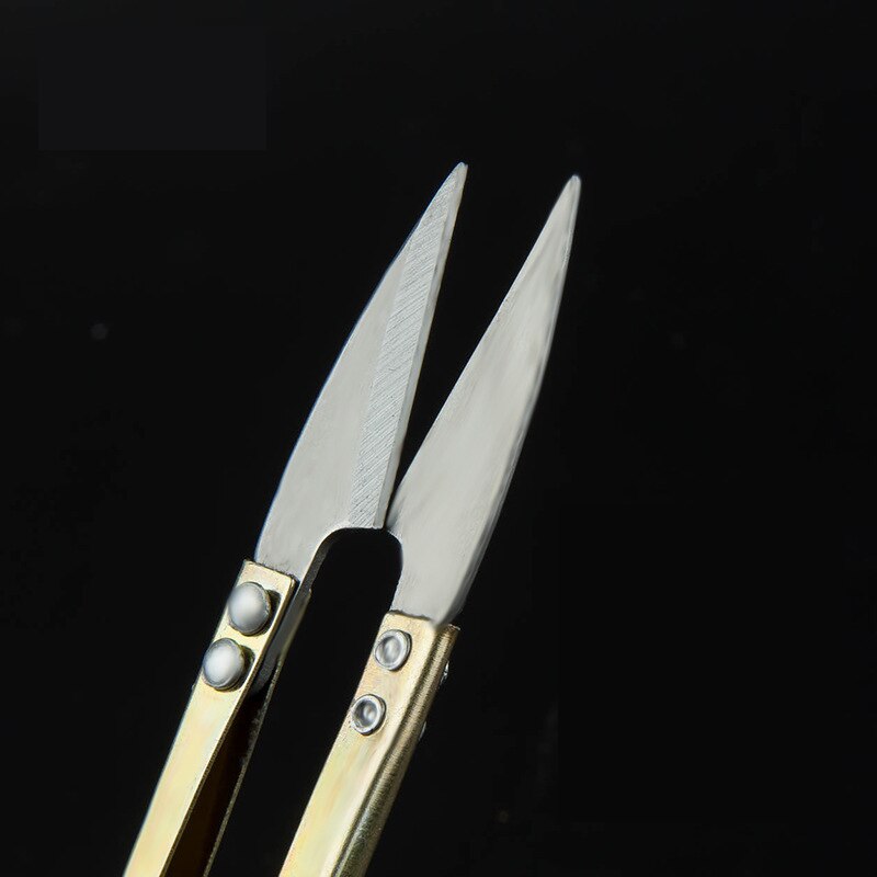 1pc scharen voor het knippen van vislijn van koolstofstaal, u-vormige schaar voor het naaien van vislijn