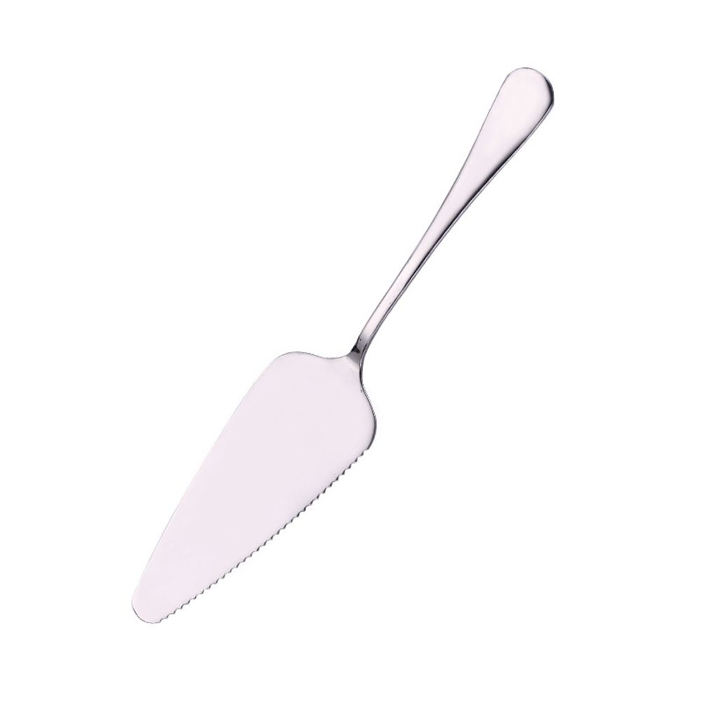 1Pc Stainless Steel Serrated Edge Cake Server Blade Cutter Pie Pizza Shovel Cake Spatula Cheese Shovel Cake Knife Baking Tool: silver