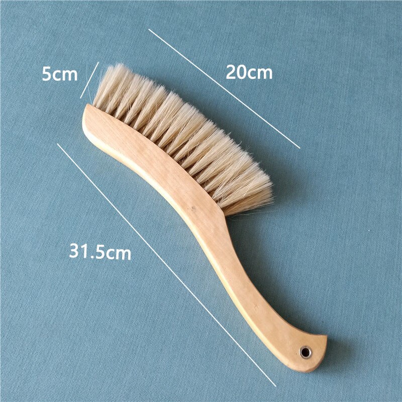 Natural Solid wooden bed brush cleaning brush broom bristles mane dusting sofa bed sheet sweep bed brushes 31.5cm*20cm*5cm: Default Title