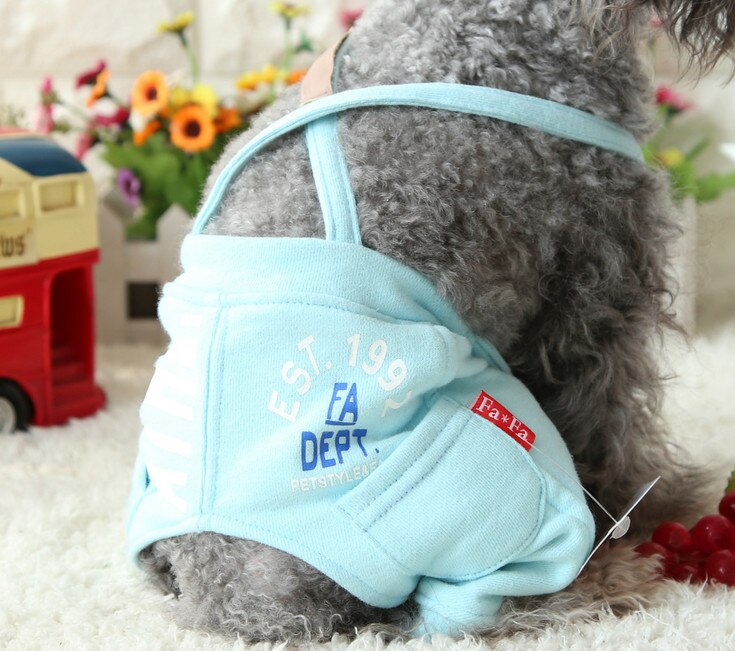 Kleding Voor Honden Puppy Hond Kat Pet Kleding Kleding Gestreepte Pocket Katoen Mannelijke Hond Broek Jumpsuits & Rompertjes XS-XL