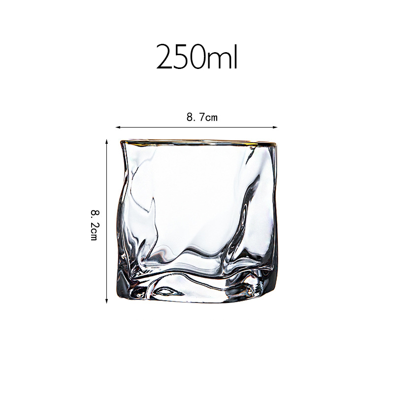 Verre coloré Wisky pour boissons alcoolisées, pour Bar européen et japonais, pour whisky, bière, verre à eau de Brandy: Gold 250ml