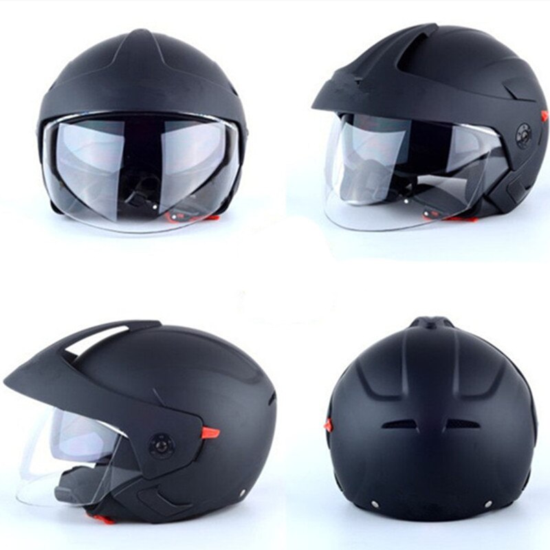 Masei-Cascos de Motocross con doble lente, casco de moto, Jet, Vintage, rubí, 3/4, 5 colores