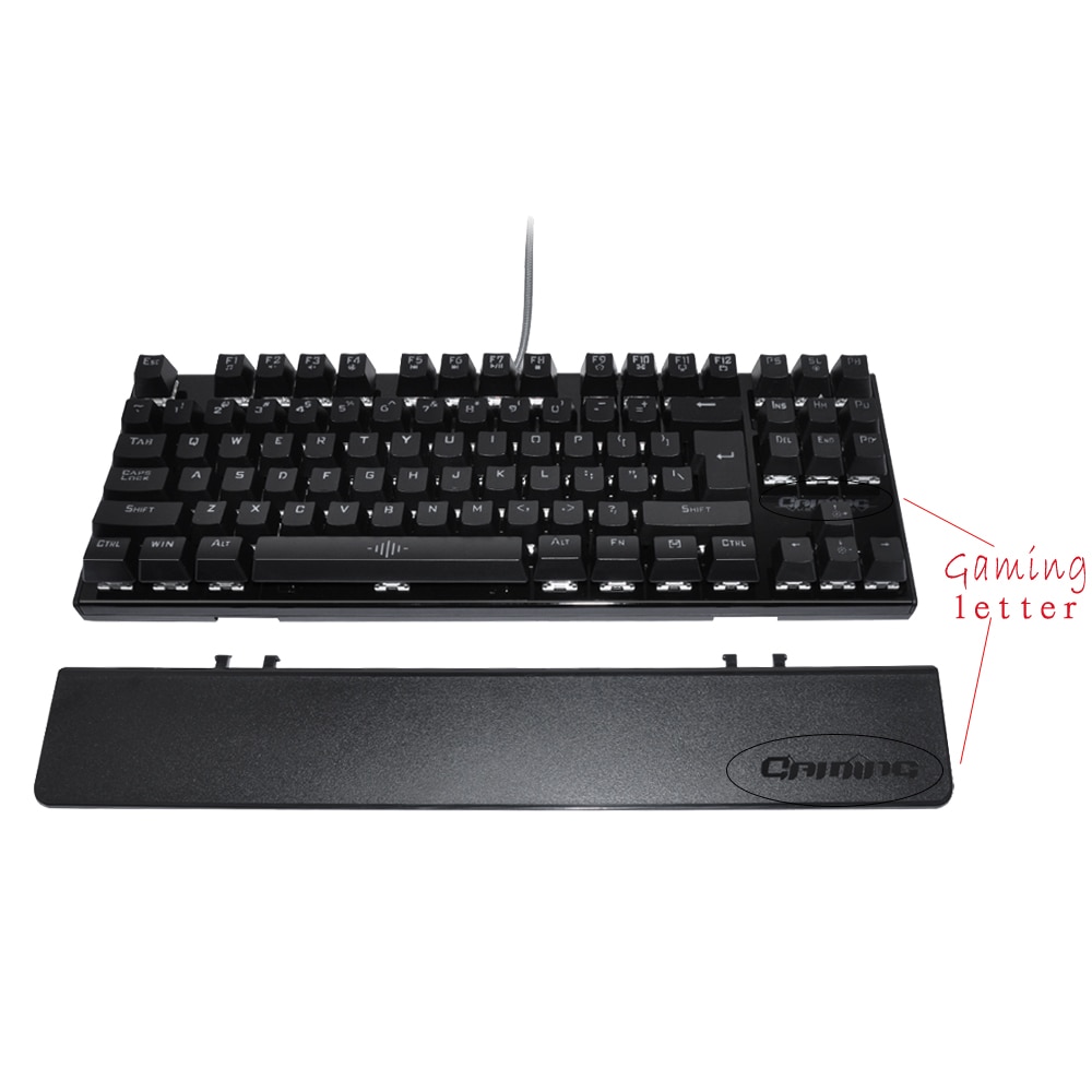 DeepFox Mechanical Gaming Keyboard 87 Keys Blue Switch Illuminate Backlight Anti-ghosting LED Keyboard Wrist Pro Gamer Keyboard