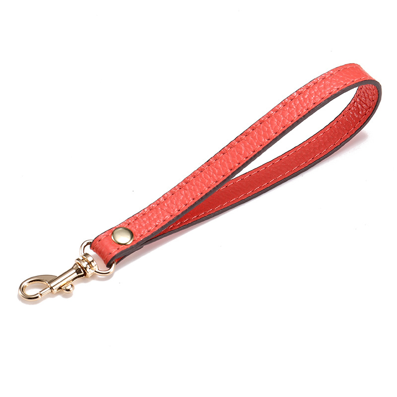 Draagbare handtas tas riem diy leren vervanging portemonnee munt handvat tas riem handgemaakte effen kleur tas accessoires anse de sac: Watermeloen rood