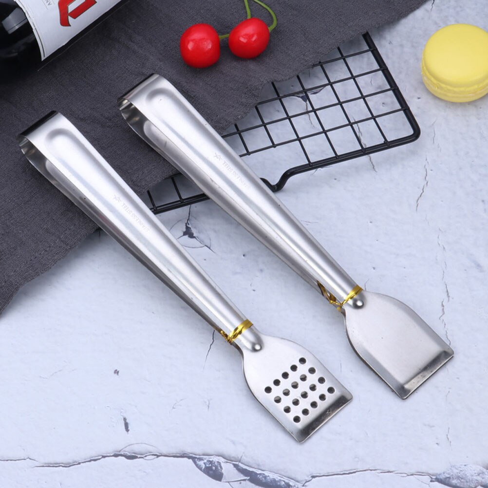 4 Pcs Stainless Steel Food Clip Barbecue Clip Multi-purpose Food Tong Bread Tong