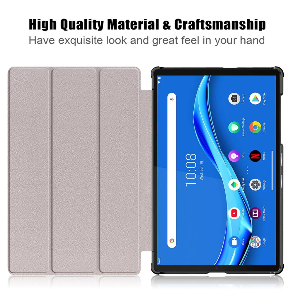 Sprawa dla Lenovo Tab M10 FHD Plus TB-X606X X606F 10.3 inteligentny pokrywa Funda dla Lenovo Tab M10 HD X306X X505X X605F 10.1 "stojak powłoki