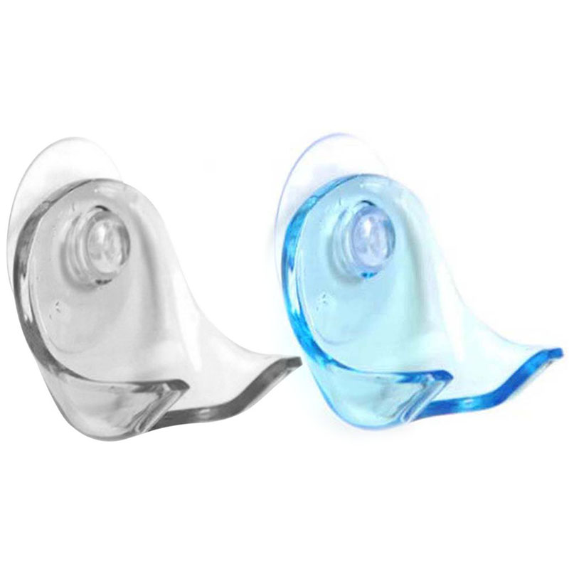 1piece Clear Blue Plastic Super Suction Cup Razor Rack Bathroom Razor Holder Suction Shaver Storage Rack organizer