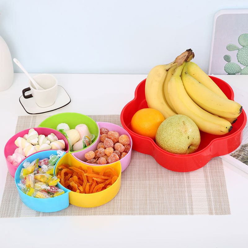 Multifunctionele Snack Platen Candy Box Met Deksel Huis Grote Capaciteit Vruchten Moer Opslag Dessert Lade Snack Schotel