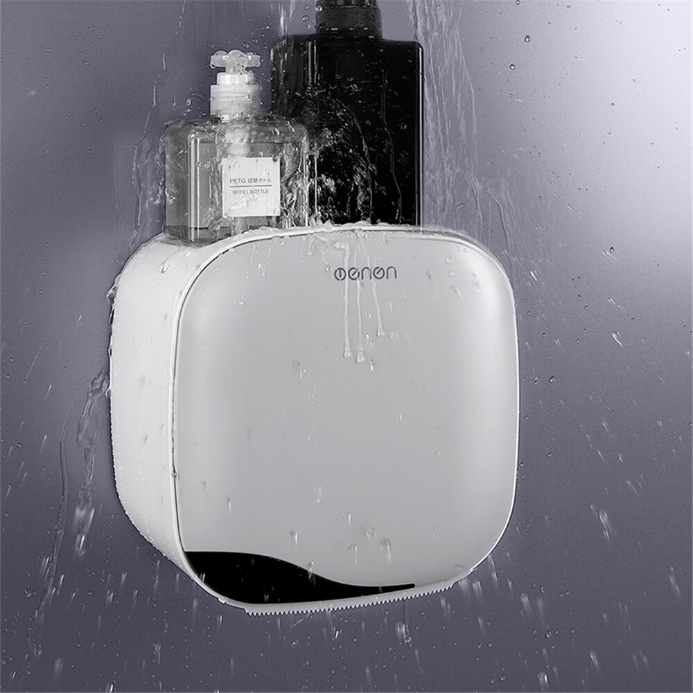 Wc Tissue Doos Muur Gemonteerde Papier Houder Met Opbergrek Voor Badkamer Waterdicht Papierrol Organizer Case Lade Buis plank