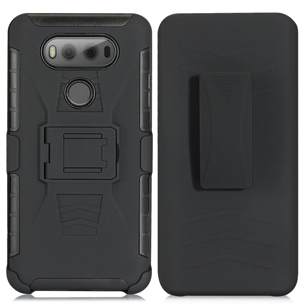 Heavy Duty Shockproof Belt Clip Armor Case For LG V20 V30 K3 G5 G6 G7 One G8 ThinQ K10 X5 Kickstand Cover Holster