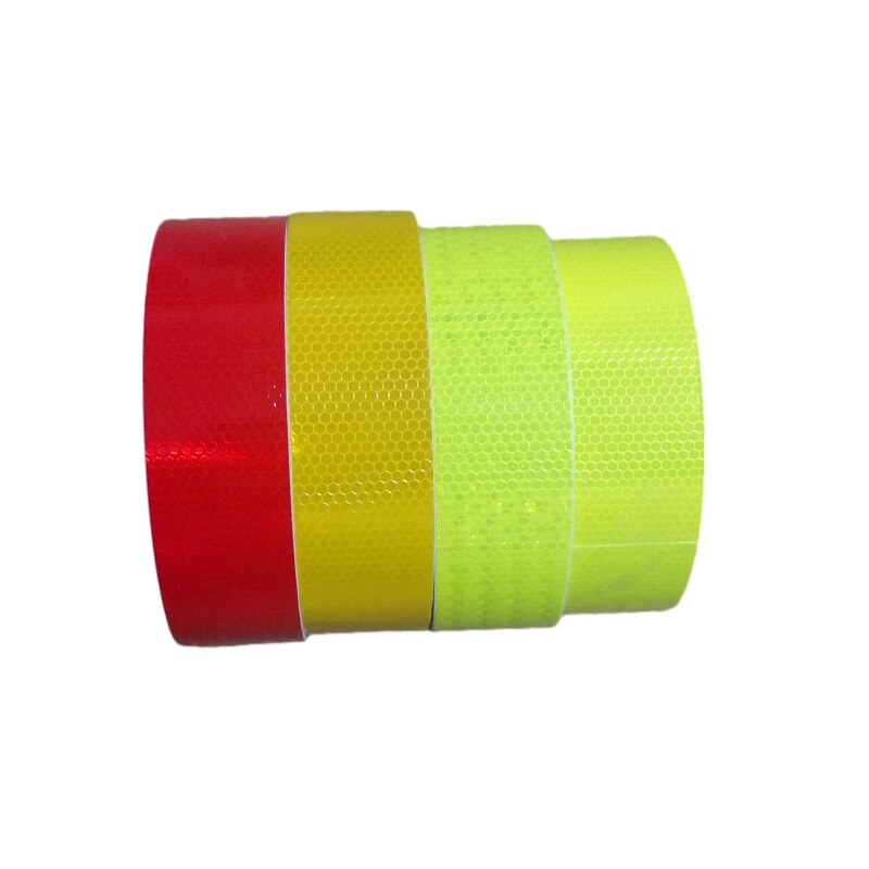 5cm*1M Self-adhesive High Visibility Night Fluorescent Reflective Warning Tape Road Construction Site Van Car Traffic Sign