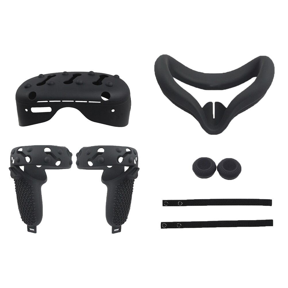 Vr-touch-controller-griffabdeckungen, augenmaske, kameralinsenschutzhülle + knöchelriemen, passend für oculus quest 2 vr zubehör
