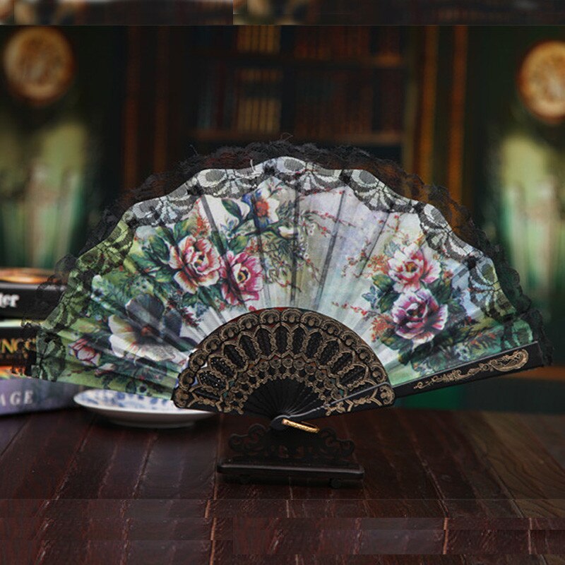 Chinese Stijl Kant Hand Held Folding Fan Dance Party Wedding Decor