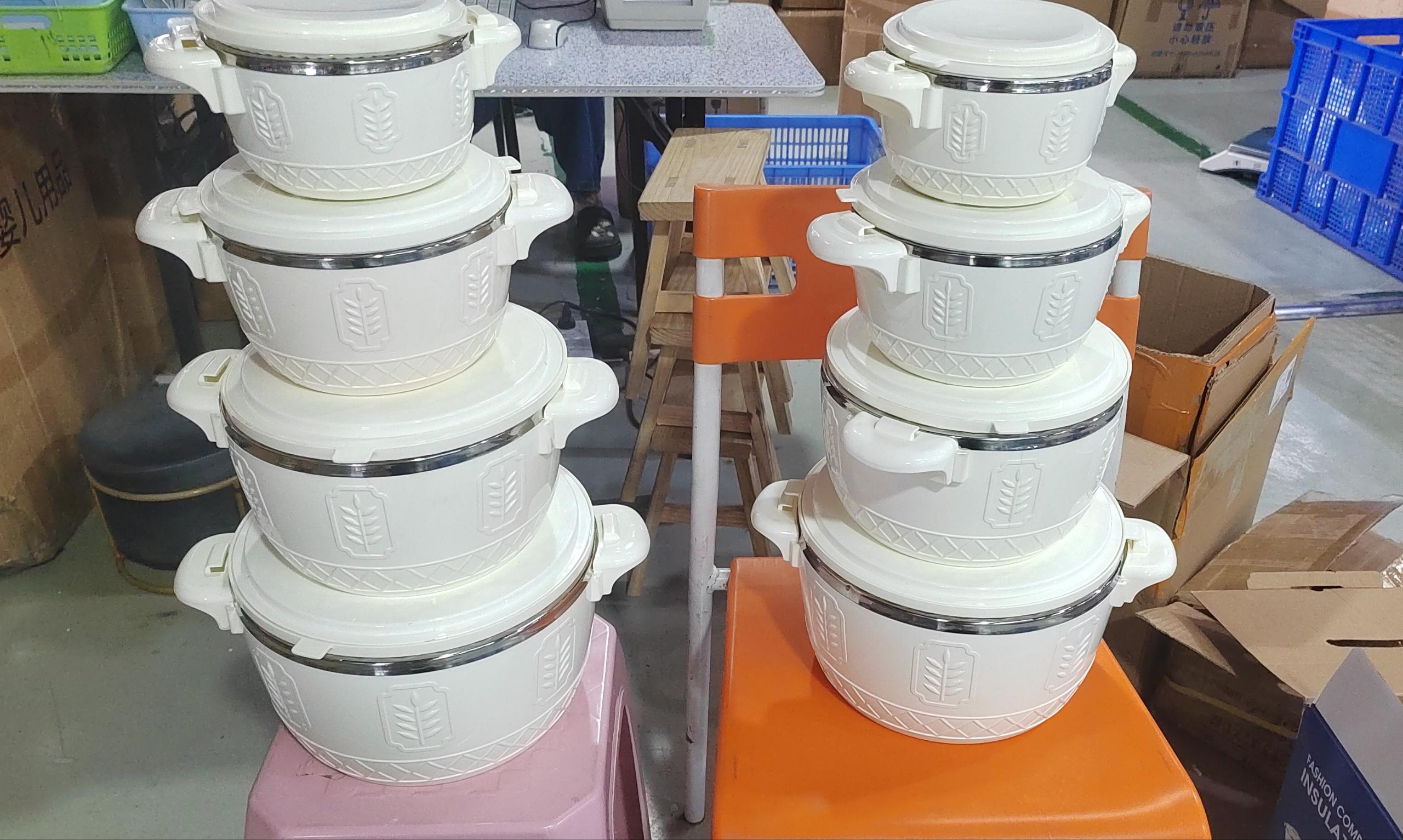 4 stücke Lebensmittel Lagerung Container Kunststoff Tupperware Bento Mittagessen Kasten Heiße Lebensmittel Thermos Lebensmittel Erhaltung Kasten Küche Zubehör