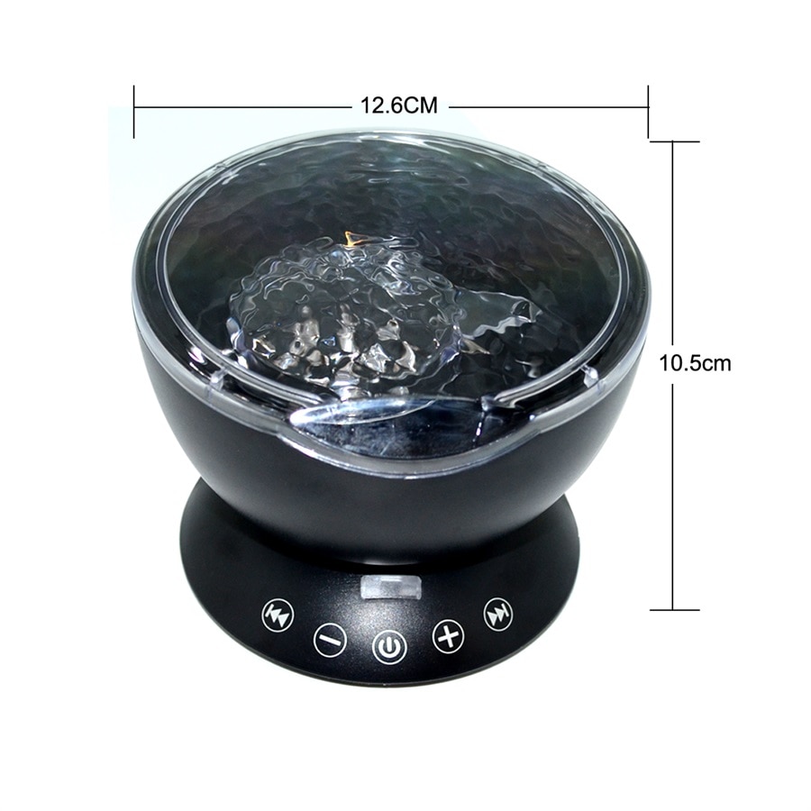 7 kleuren LED Nachtlampje Sterrenhemel Afstandsbediening Ocean Wave Projector met Mini Muziek baby lamp night lamp voor kids