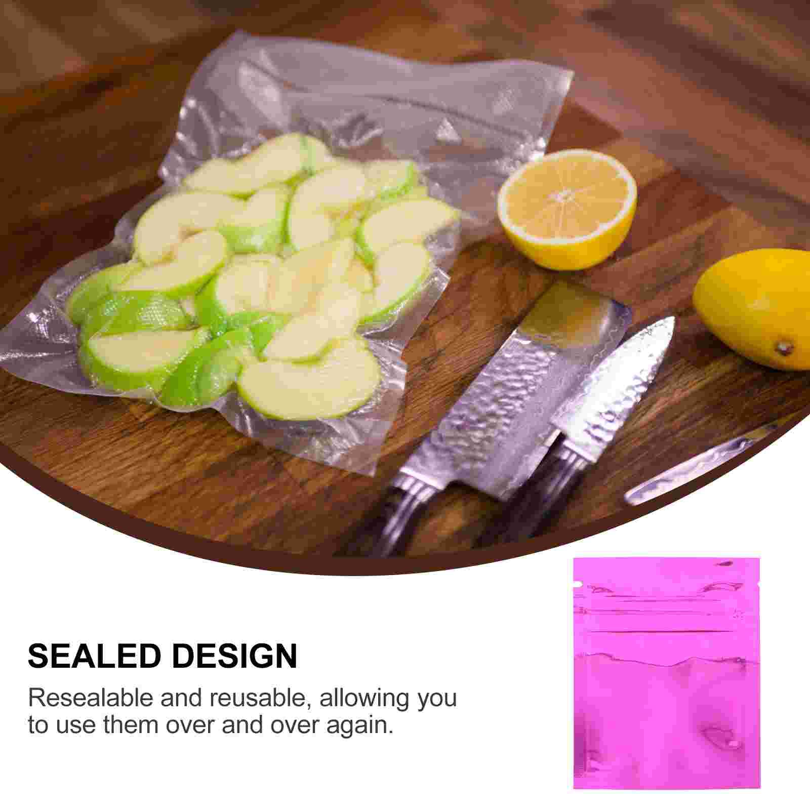 100 Stck Aluminium Folie Verpackung Taschen Wiederverschließbaren Reißverschluss Zealed Taschen Wiederverwendbare Lebensmittel Beutel für Kaffee Bohnen Kekse (Weiß)