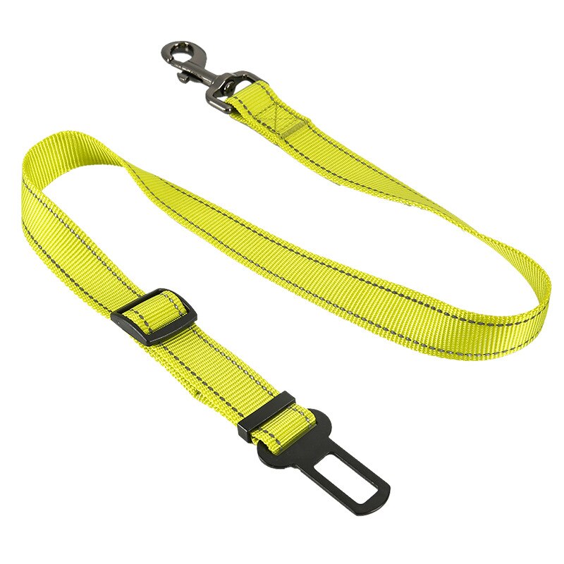 Verstelbare Hond Kat Autogordel Huisdier Autogordel Leash Voor Honden Reizen Tractie Kraag Harness Hondenriem Clip huisdier Product: Webbing Green