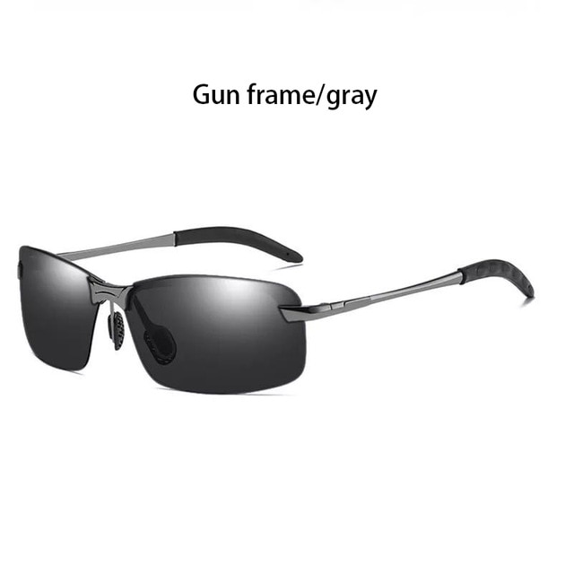 2020Color Changing Sunglasses Men Polarized Chameleon Glasses Men Driving Sunglasses Day And Night Vision Driver Goggles uv400: NO DISCOLOR-3
