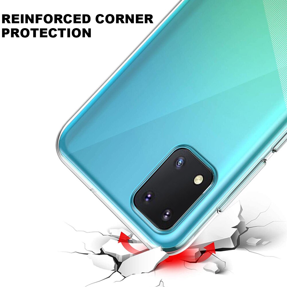 360 pieno Doppio Custodia in silicone per Samsung galassia Nota 10 lite Corpo Trasparente della copertura di TPU per la Nota di Samsung 10 lite non 10 lite capa