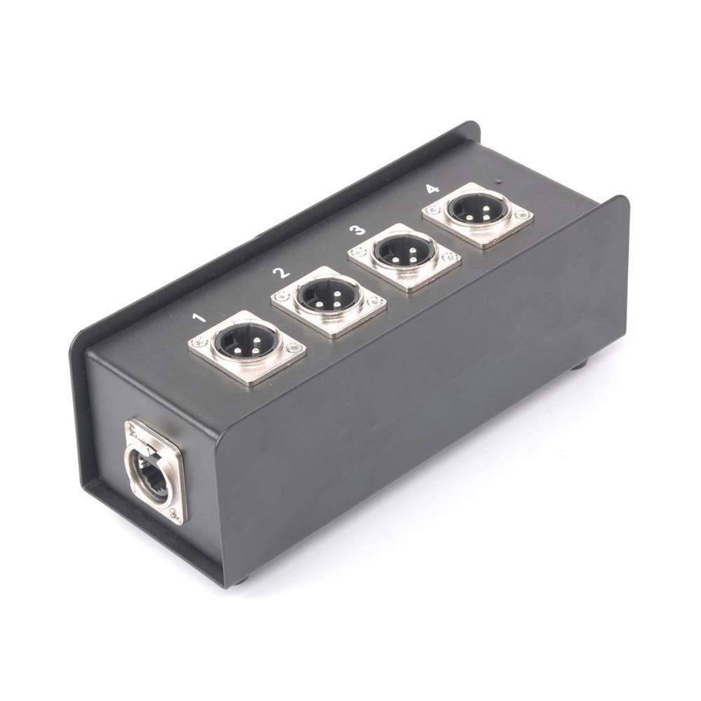 XLR Male to RJ45 Breakout Box - NMBJCKO Audio Adapter for CAT5/CAT6 Network Cable