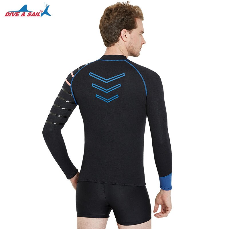 Roupa de mergulho &amp; sail masculina, moletom de 3mm com manga longa, uso em mergulho