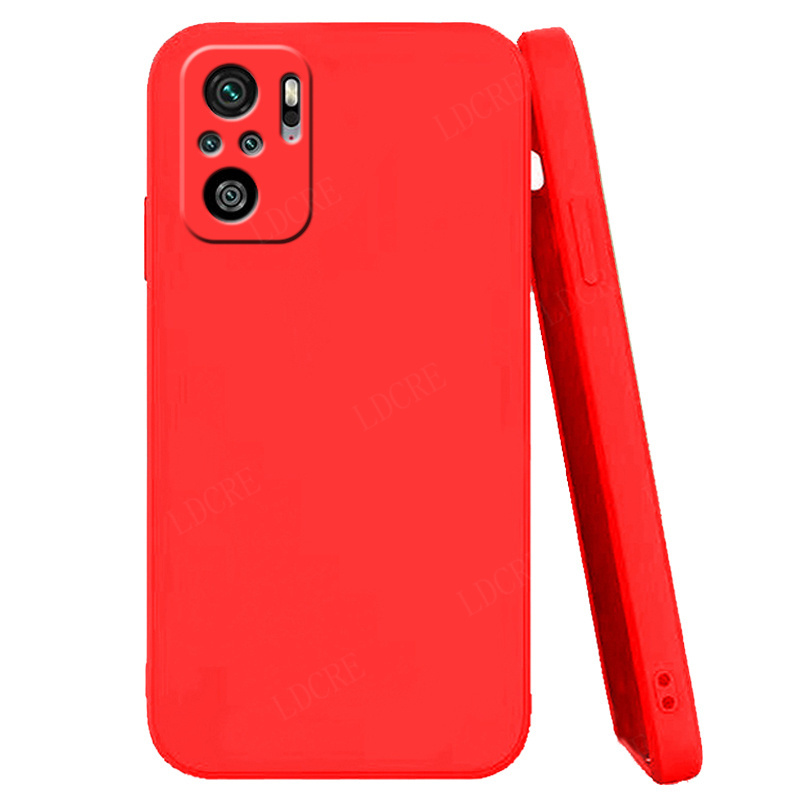 Pour la Couverture Xiaomi Redmi Note 10S Pour Redmi Note 10S Capas Antichoc TPU Étui Souple Pour Redmi Note 10S 10 Pro Fundas: Vinyle / Rouge