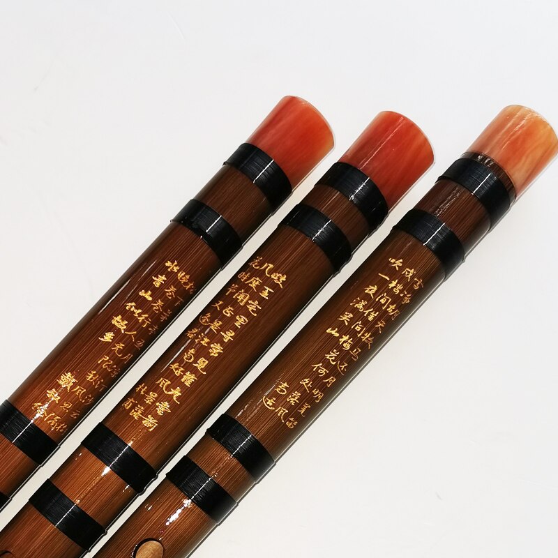 Flauta de bambú con clave C D E F G, instrumentos musicales de línea negra, instrumento tradicional de viento de madera chino hecho a mano, fácil de aprender