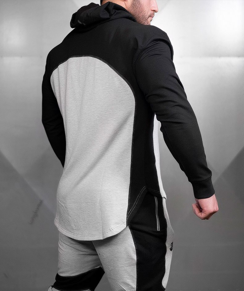 Chaqueta deportiva con capucha para hombre, sudadera para correr, sudadera de algodón para gimnasio, ropa deportiva de entrenamiento, sudaderas con capucha de entrenamiento para culturismo