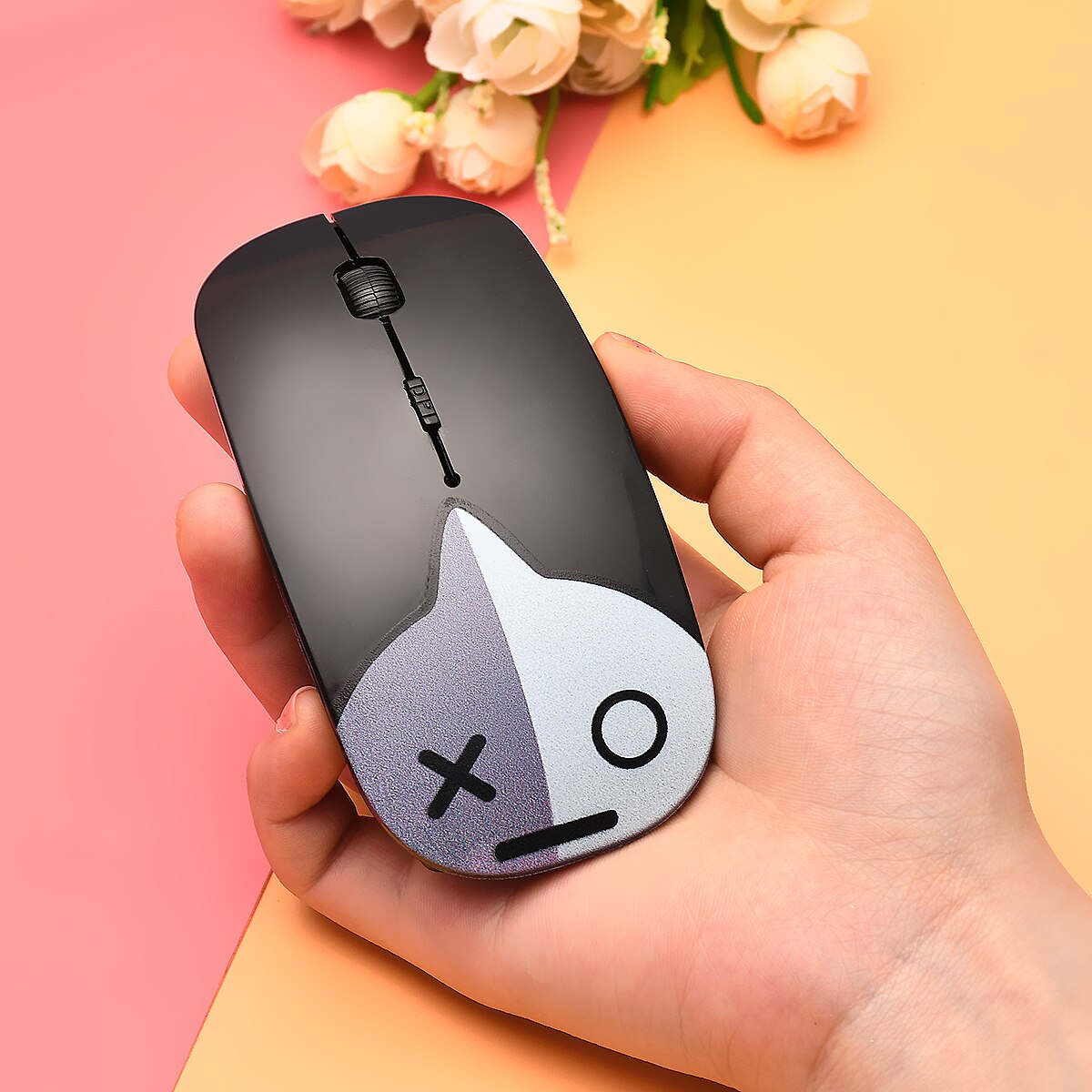 Draagbare Notebook Draadloze Muis Leuke Desktop Computer Kantoor Optische Draadloze Muis Met Usb-ontvanger