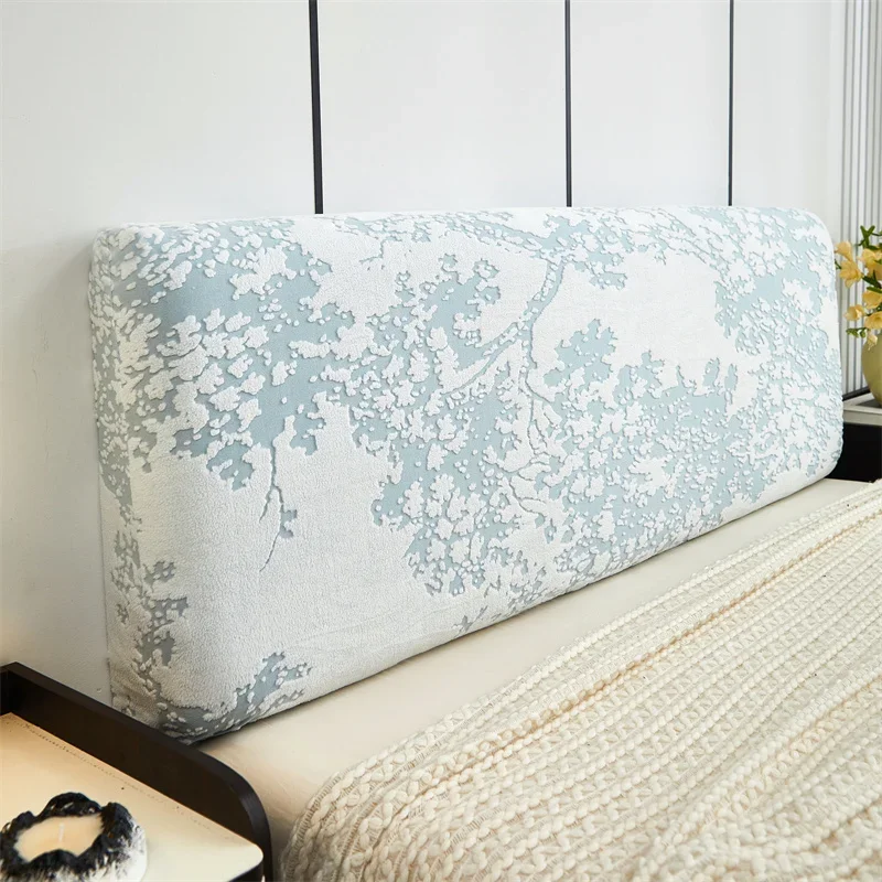 Dikker Jacquard Hoofdeinde Cover Anti-vuile Stretch Zachte Bed Head Covers Licht Luxe Bed Terug Protector Covers Home Hotel decor: Volledige / Rood