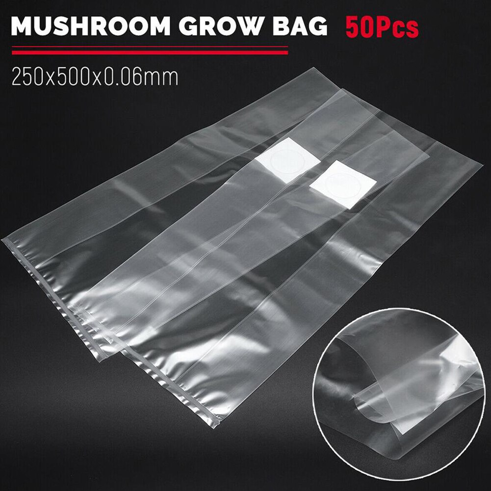 10pcs 20pcs 30pcs Grow Bag Transparent Substrate Mushroom Spawn Farm Sealable Fungus Garden Supplies Food Grade Home Grain
