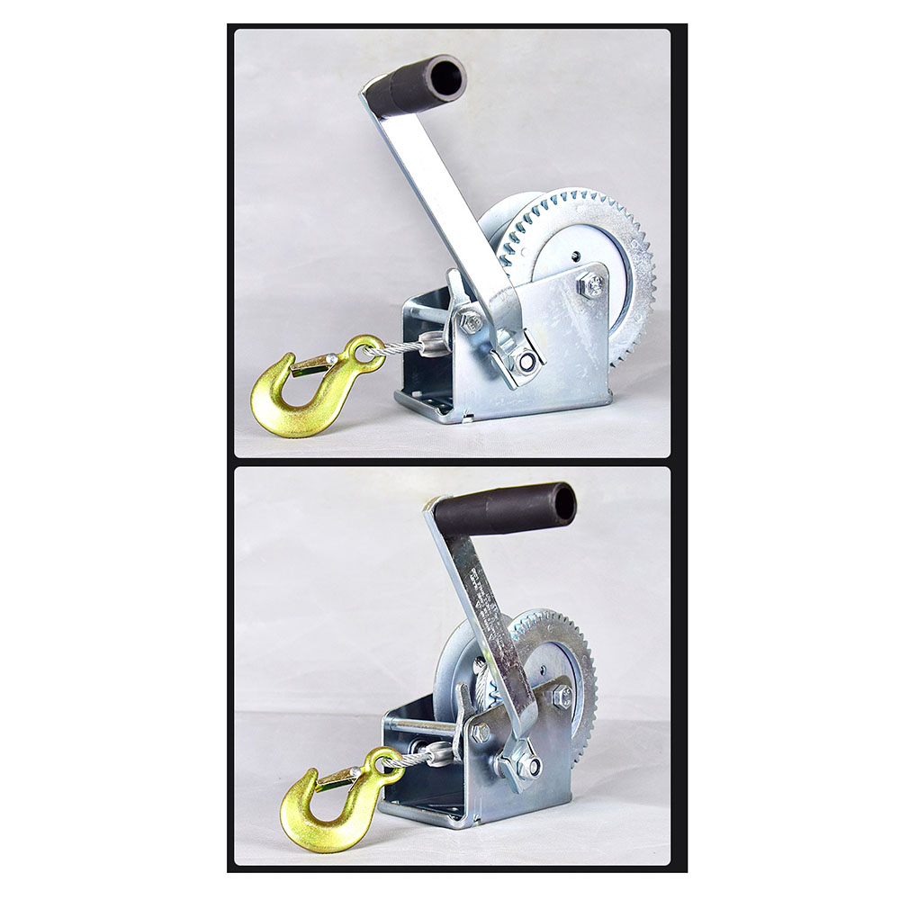 Winch hand tool Crank Gear Winch Boat truck auto hand self-locking manual winch Hand lifting sling 1400lbs-1600lbsx8/15M