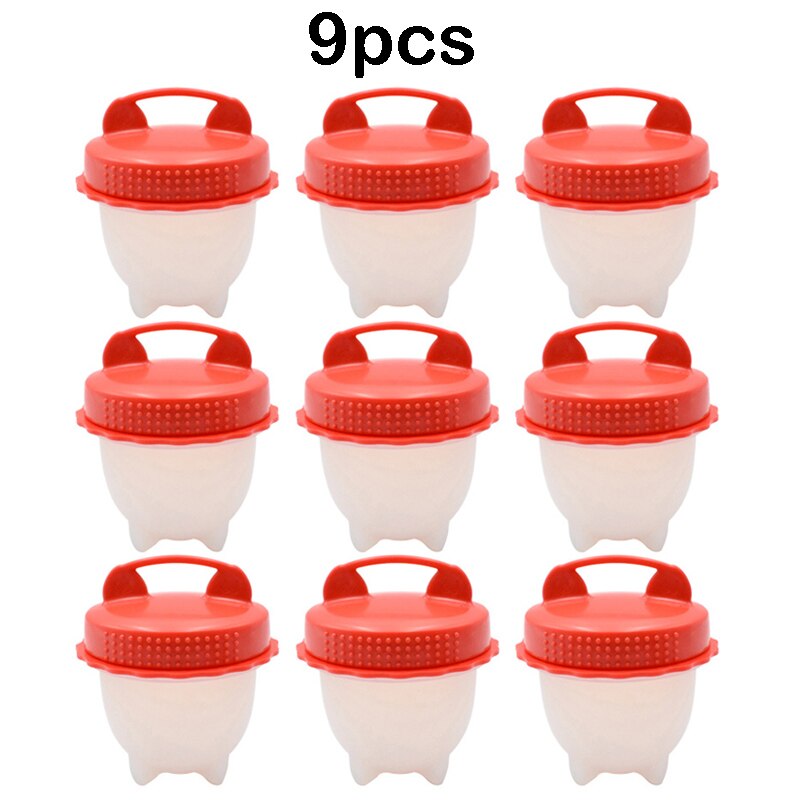 Kitchen Silicone Egg Maker Egg Cup Cooker Hard boil Eggs Without the Shell Egg Tools Mold Easy Cook Eggs Poached Boiler: 9round