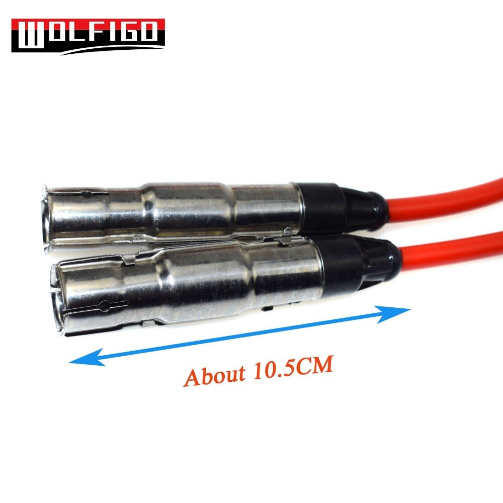 WOLFIGO-juego de cables de bujía de encendido STD para VW Golf Jetta 2.0L L4 57041, 27588,QW1493 35-4413,