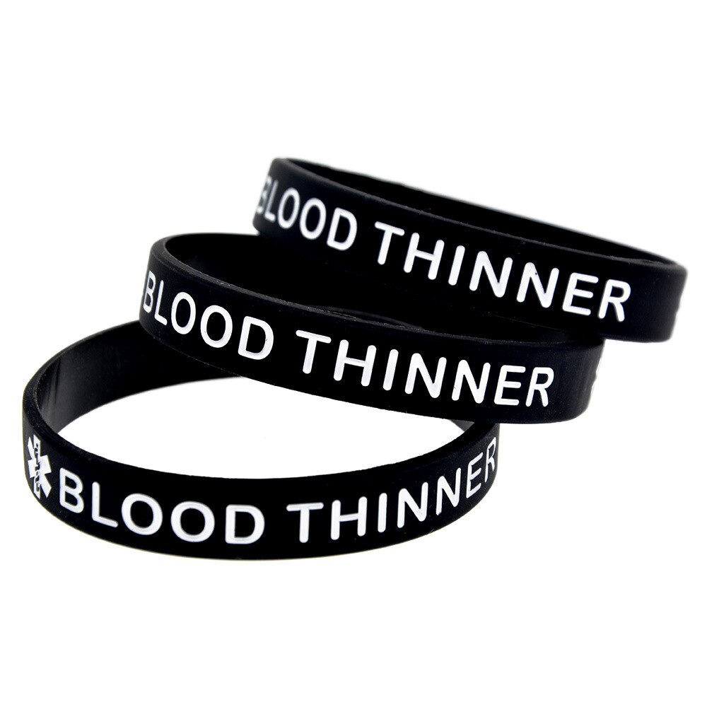 Blut Dünner Warnung Worte Silikon Armbinde Färbung Handgelenk Band: 04 eins Stck