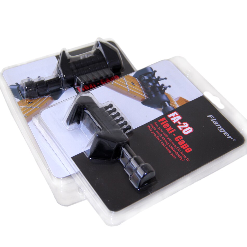 Zwart Flanger Flexi-Capo Portable Alternatieve Tuning Capo voor Gitaar Accessoires