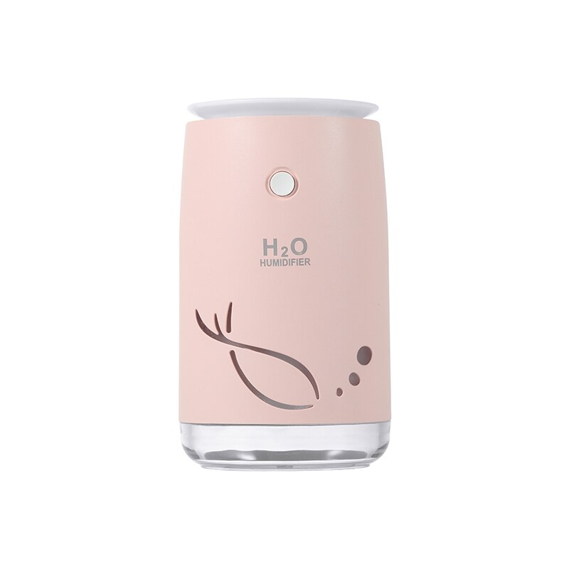310ML USB Personal Desktop Air Humidifier Super Quiet Ultrasonic Mist Maker For Car Office Room Bedroom: Pink