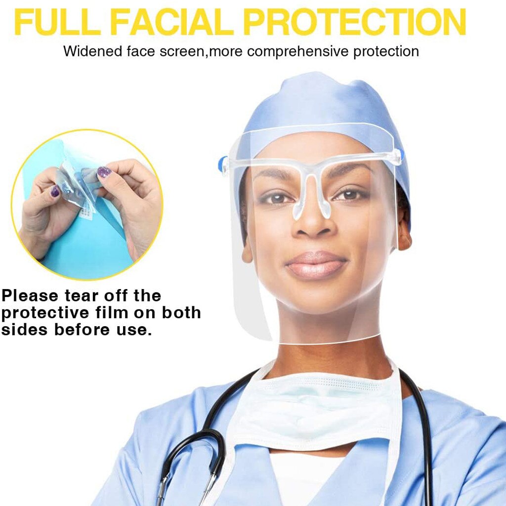 Transparent Protective Face Mask Kitchen Anti-fog Anti-oil Protect Eyes Clear Face Cover Oil-proof Transparent Mask