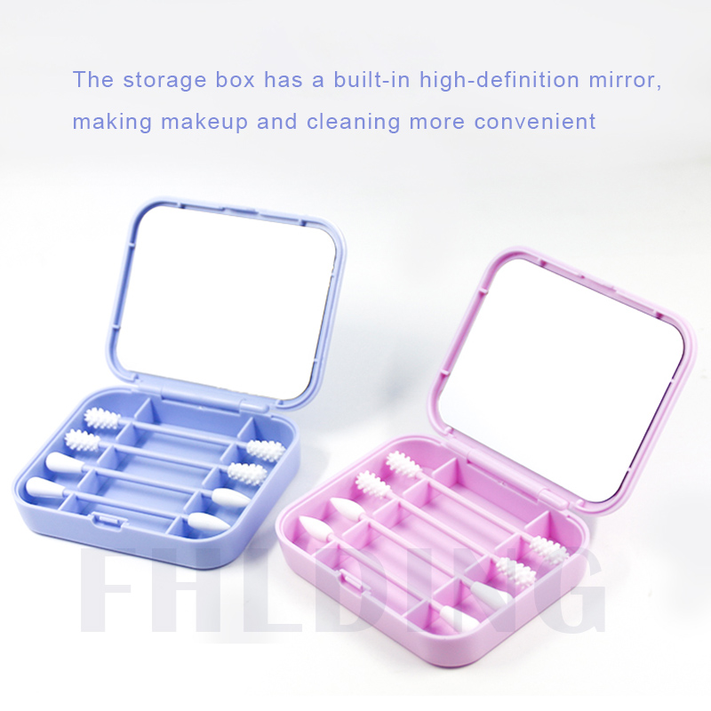 Newest 4Pcs/box Reusable Cotton Swab Ear Cleaning Cosmetic Silicone Buds Swabs Stick Double-headed Recycling For Cleaning Makeup