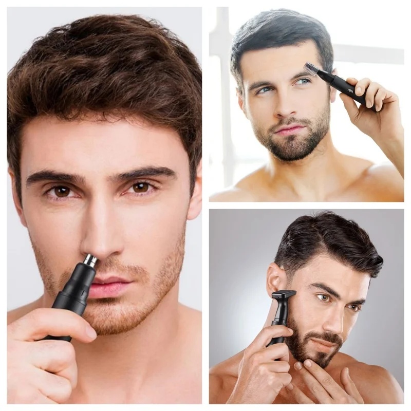 XIAOMI 3 in 1 Electric Rechargeable Nose Ear Hair Trimmer for Men Painless Sideburns Eyebrows Beard Hair Clipper Shaver