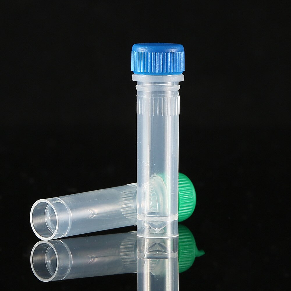 100 Pieces , 1.5ml Cryopreservation Tube Laboratory Freezing Tubes Centrifuge Tube For Lab Analysis With Colorful Screw Cap