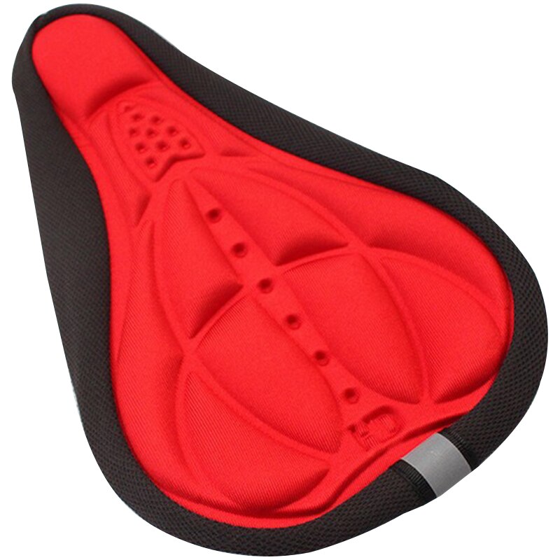 3D Soft Silicone Cycling Bike Bicycle Cover Saddle Cushion Seat Cushion Bicycle Saddle Cushion XD88: Red